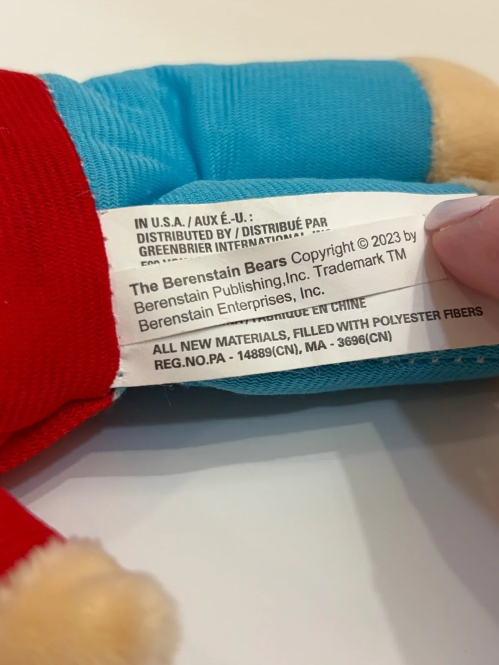 The Berenstain Bears Stuffed Plush Brother Bear